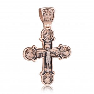 Хрест з чорненого червоного золота. Артикул: 11504-Ч. Вага: 29,78 г 