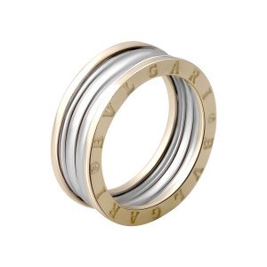 Каблучка Bulgari з жовтого і білого золота. Артикул: 2066552. Вага: 6,20 г 