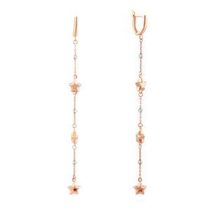 Сережки з червоного і білого золота. Артикул: 2073291. Вага: 3,60 г 