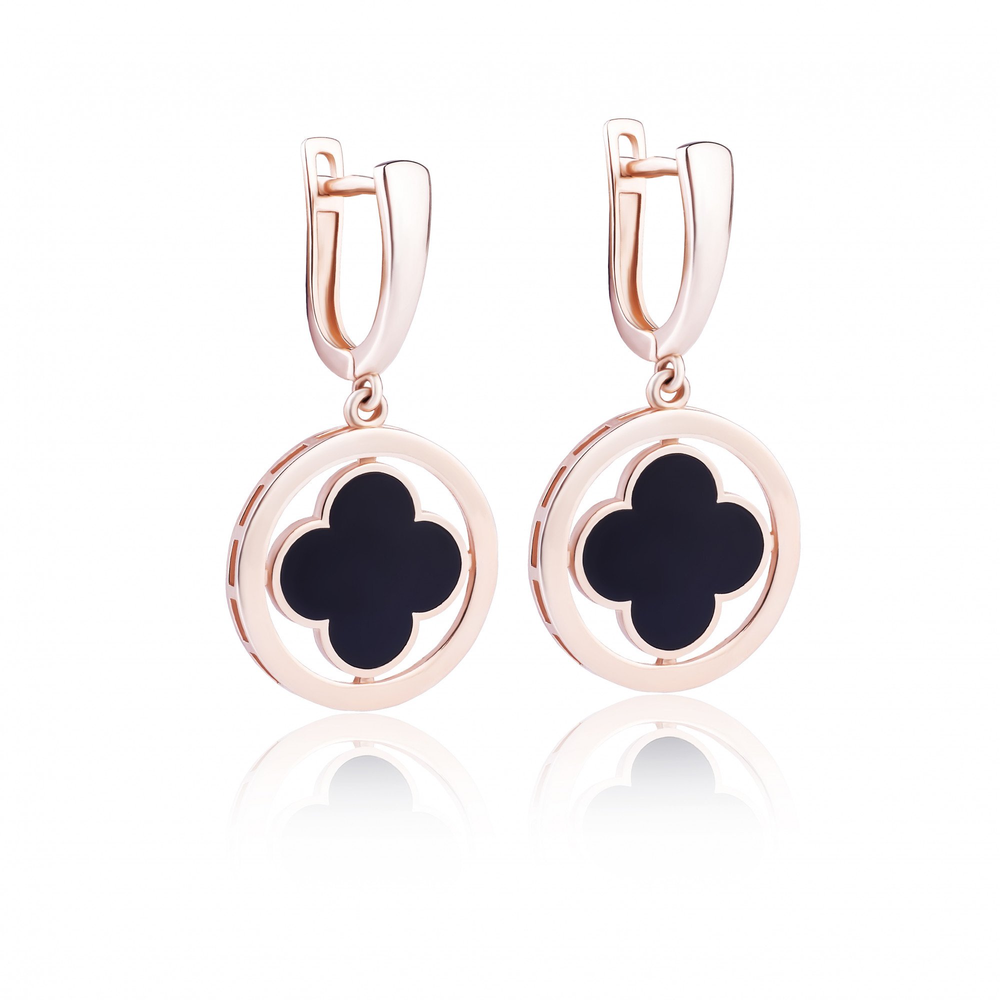 Сережки Van Cleef & Arpels з червоного золота з емаллю. Артикул: 2074335