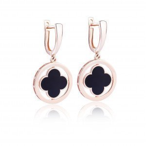 Сережки Van Cleef & Arpels з червоного золота з емаллю. Артикул: 2074335