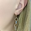 Сережки з жовтого і білого золота. Артикул: 2093701