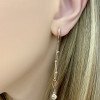 Сережки з червоного золота з кубічним цирконієм. Артикул: 2096870