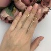 Сережки з червоного золота з кубічним цирконієм. Артикул: 2096955