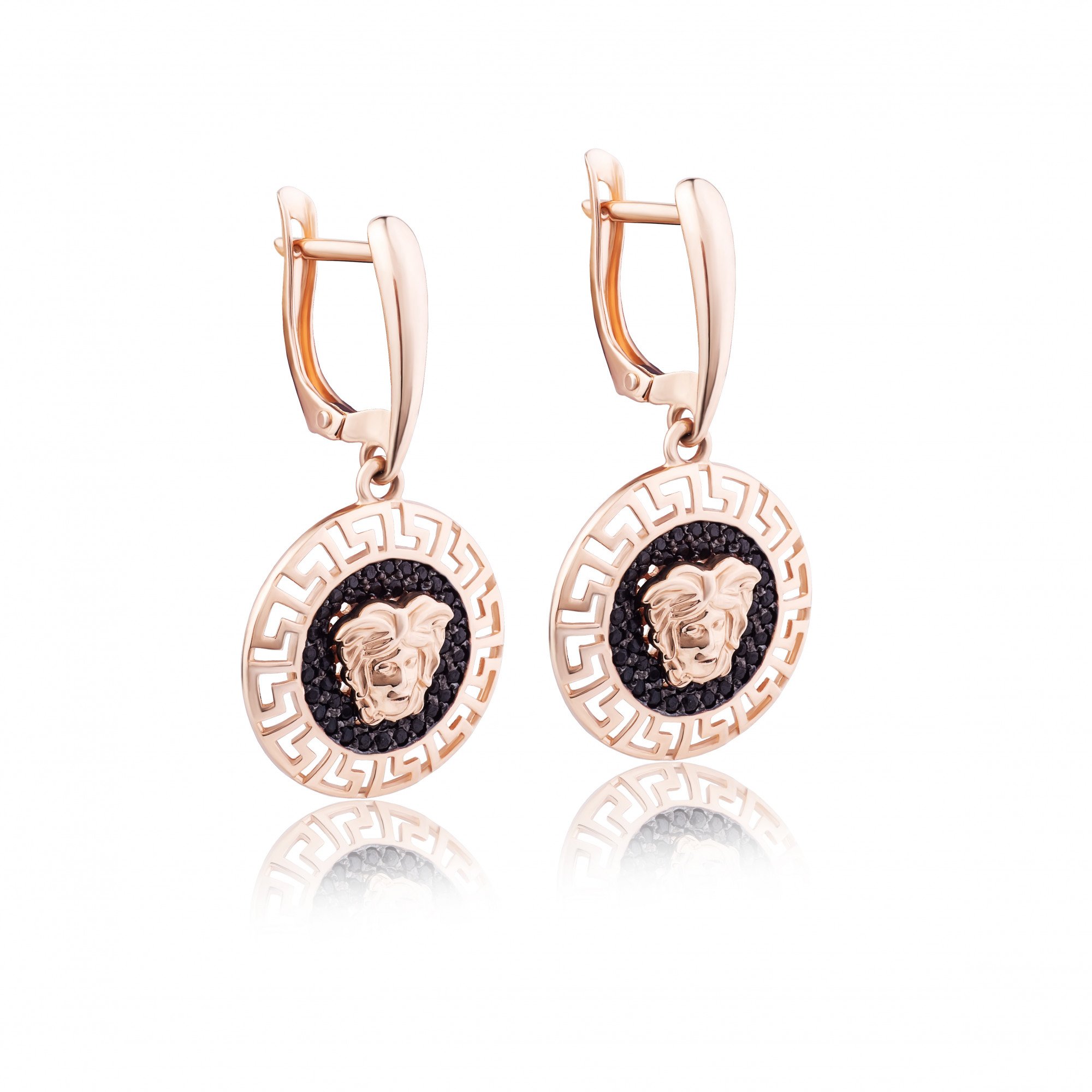 Сережки Versace з червоного золота з кубічним цирконієм. Артикул: 22268/01/1/526 