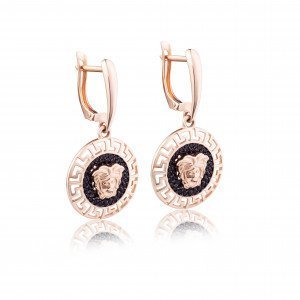 Сережки Versace з червоного золота з кубічним цирконієм. Артикул: 22268/01/1/526 
