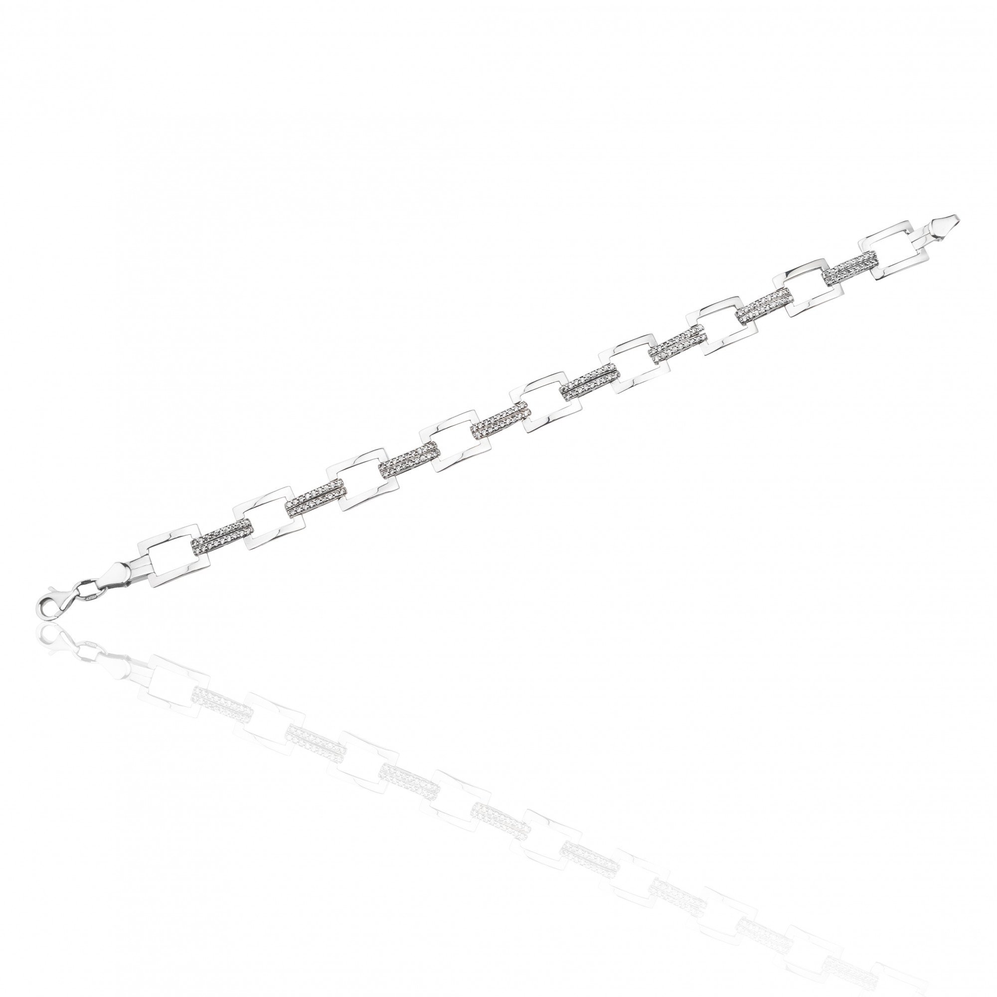 Браслет Tiffany & Co. з білого золота з кубічним цирконієм. Артикул: 320819б 