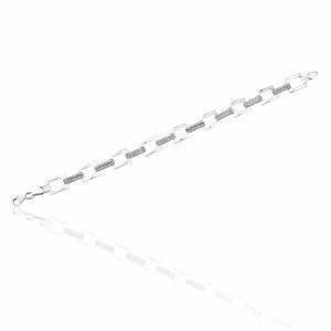 Браслет Tiffany & Co. з білого золота з кубічним цирконієм. Артикул: 320819б 
