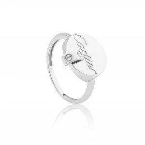 Каблучка Cartier з білого золота з кубічним цирконієм. Артикул: 155098б