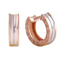 Сережки Bulgari з червоного і білого золота. Артикул: 2053279. Вага: 6,45 г 